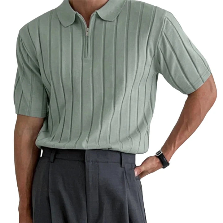 Polo Zippé Homme Manche Courte