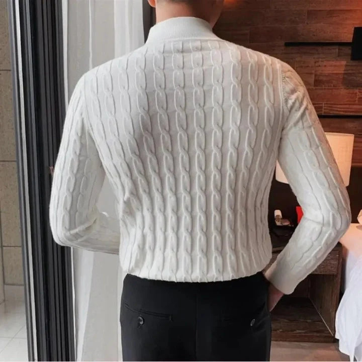Pull Col Roulé Cotelé