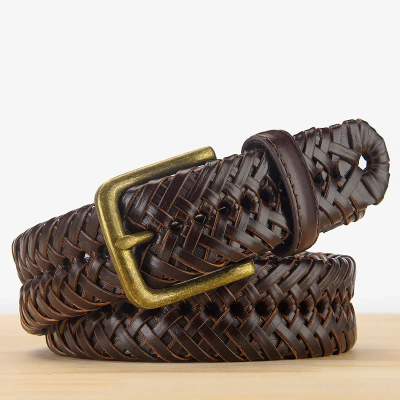 Ceinture tressée homme luxe