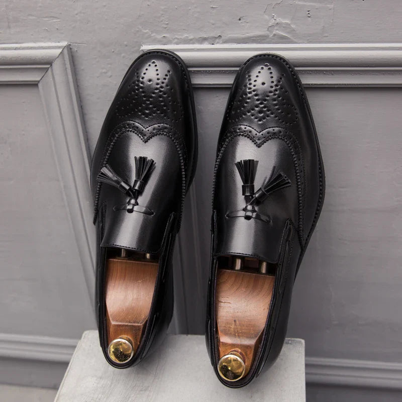 Mocassin homme cuir gland
