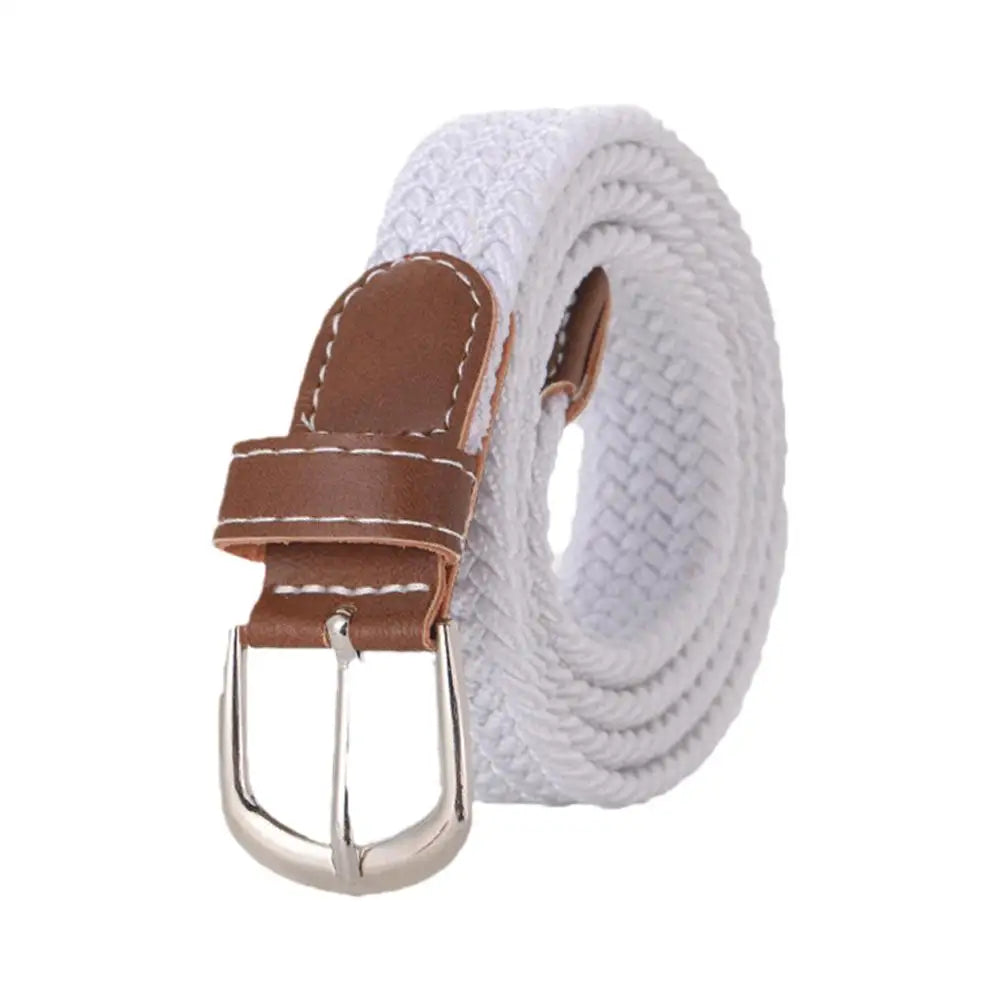 Ceinture tressée blanche homme