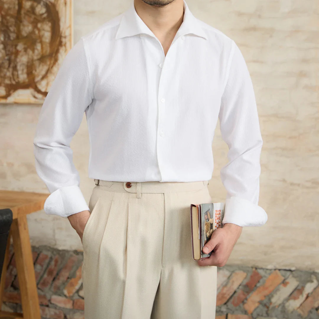 Chemise Rayée blanc homme