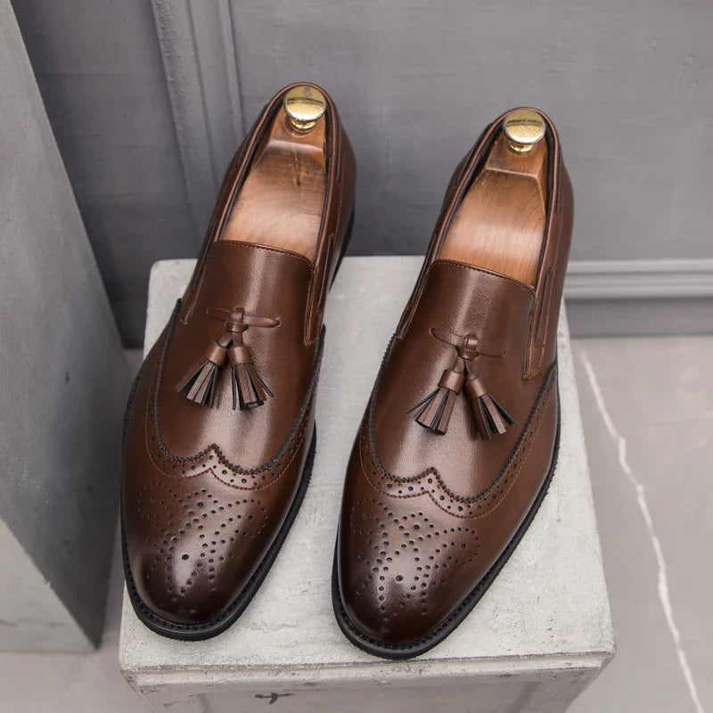 Mocassin homme cuir gland
