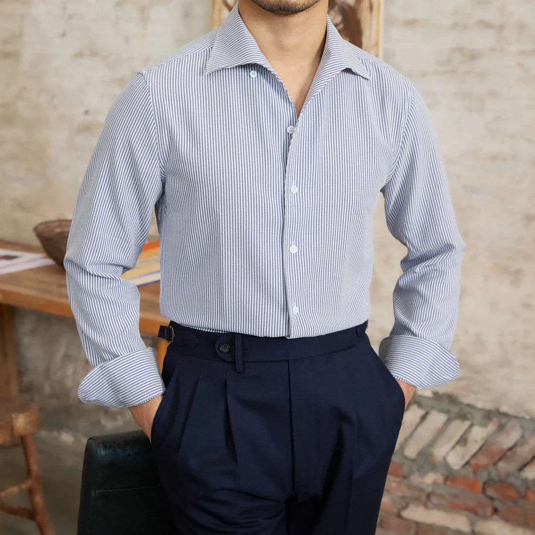 Chemise Rayée bleu homme