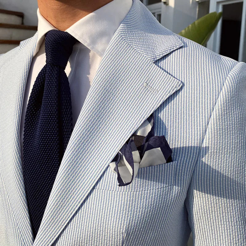 Blazer Croisé Homme Bleu