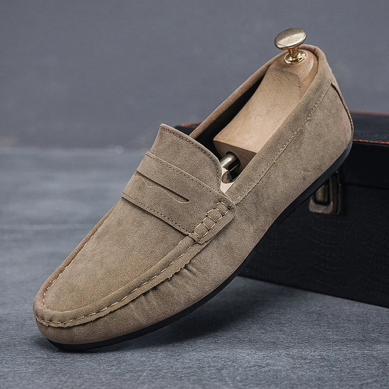 Chaussure Homme Mocassin Daim
