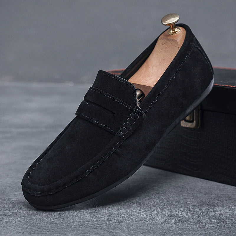 Chaussure Homme Mocassin Daim