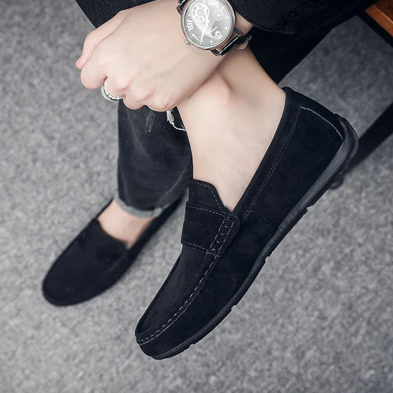 Chaussure Homme Mocassin Daim