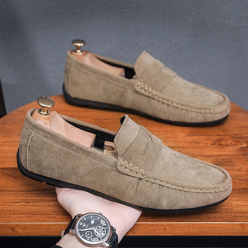 Chaussure Homme Mocassin Daim