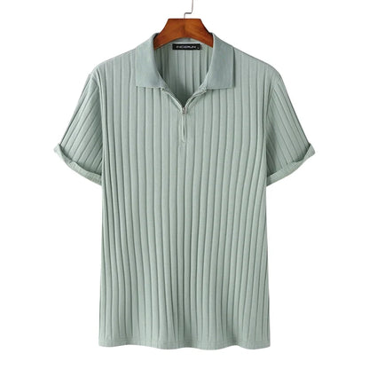 Polo Zippé Homme Manche Courte