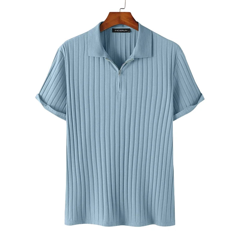 Polo Zippé Homme Manche Courte