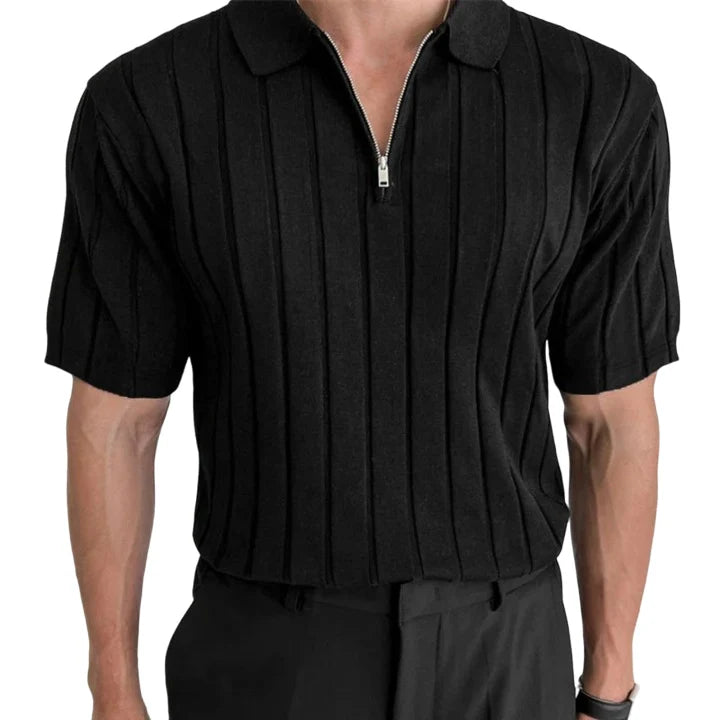 Polo Zippé Homme Manche Courte