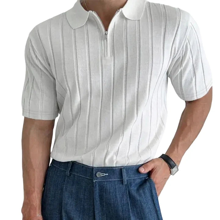 Polo Zippé Homme Manche Courte