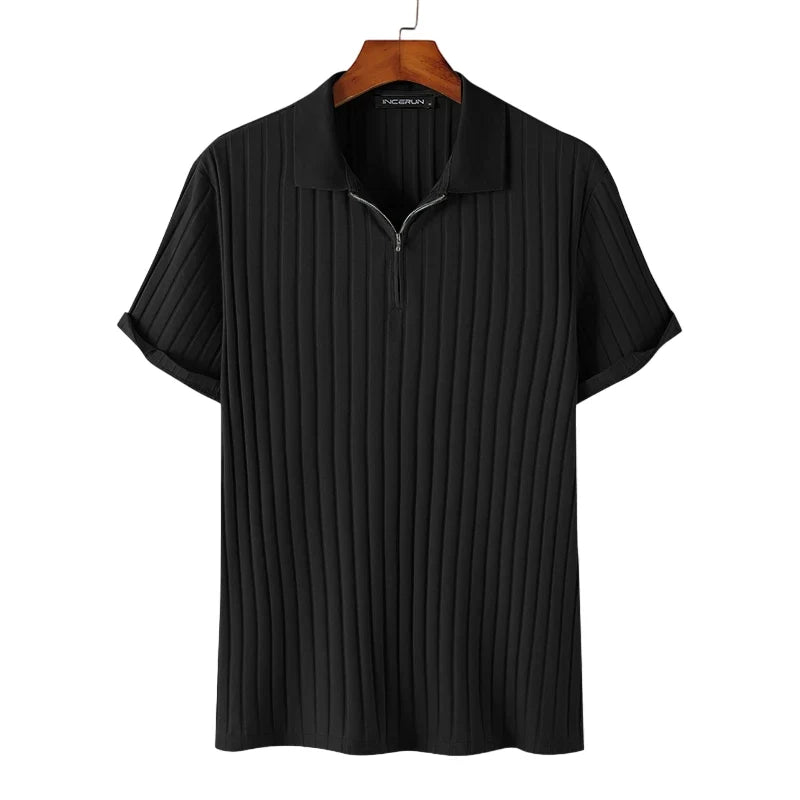 Polo Zippé Homme Manche Courte