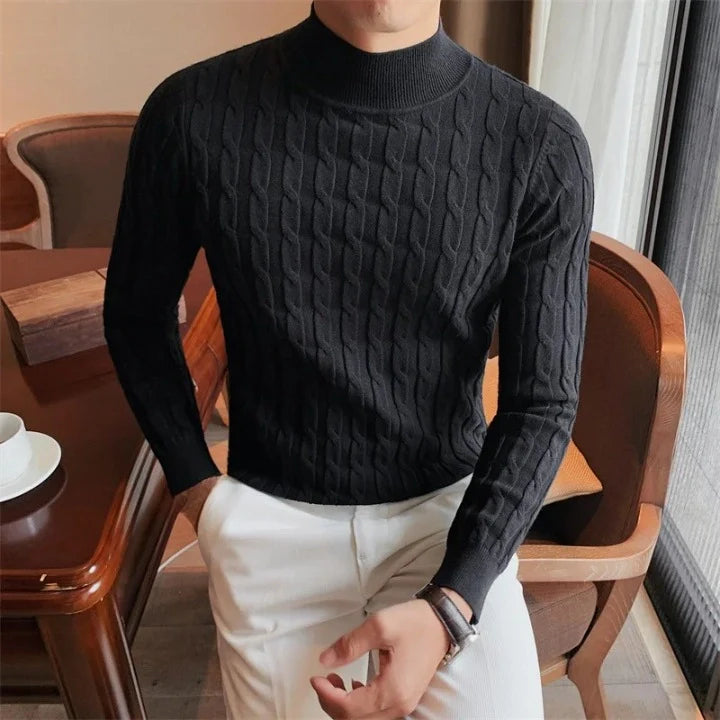 Pull Col Roulé Cotelé