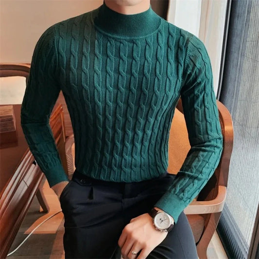 Pull Col Roulé Cotelé