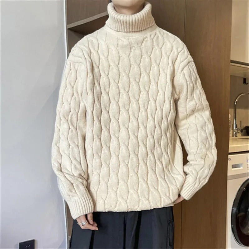 Pull Col Roulé Homme En Laine