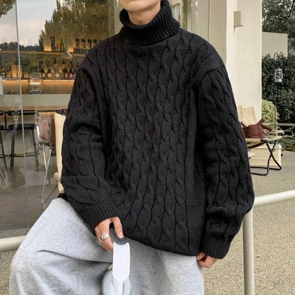 Pull Col Roulé Homme En Laine