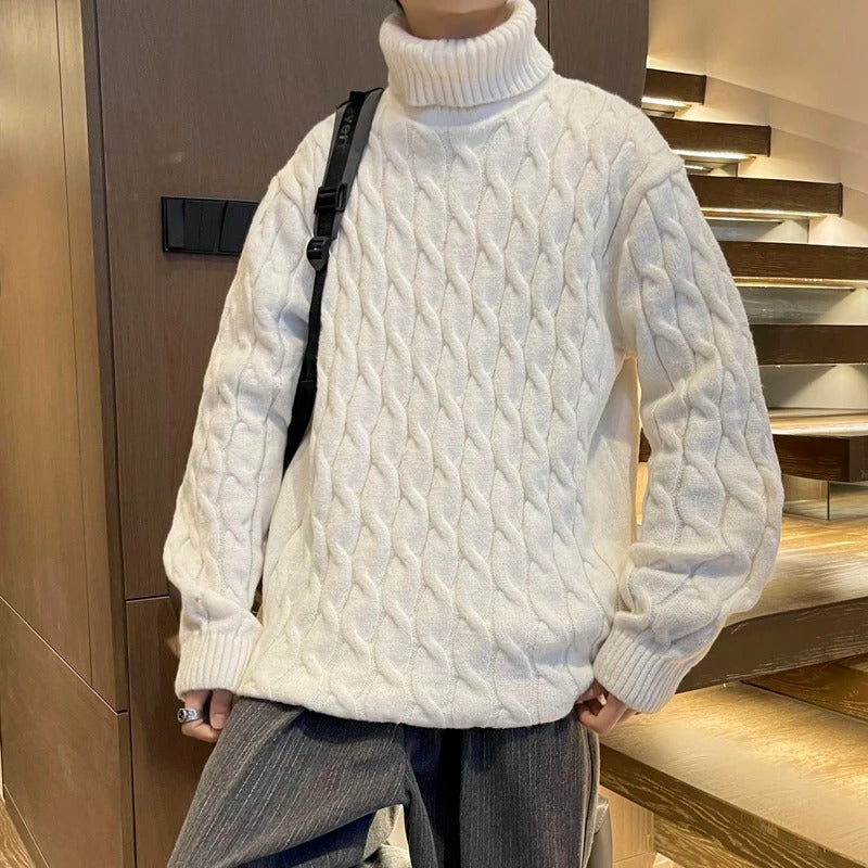 Pull Col Roulé Homme En Laine