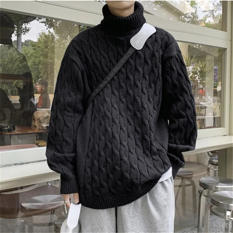 Pull Col Roulé Homme En Laine