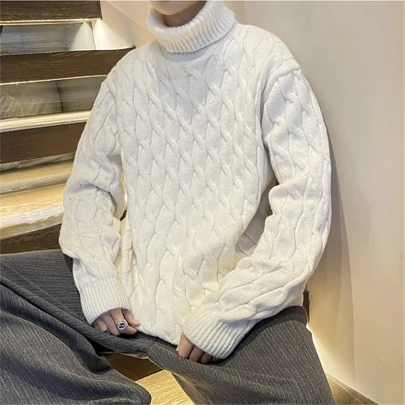 Pull Col Roulé Homme En Laine