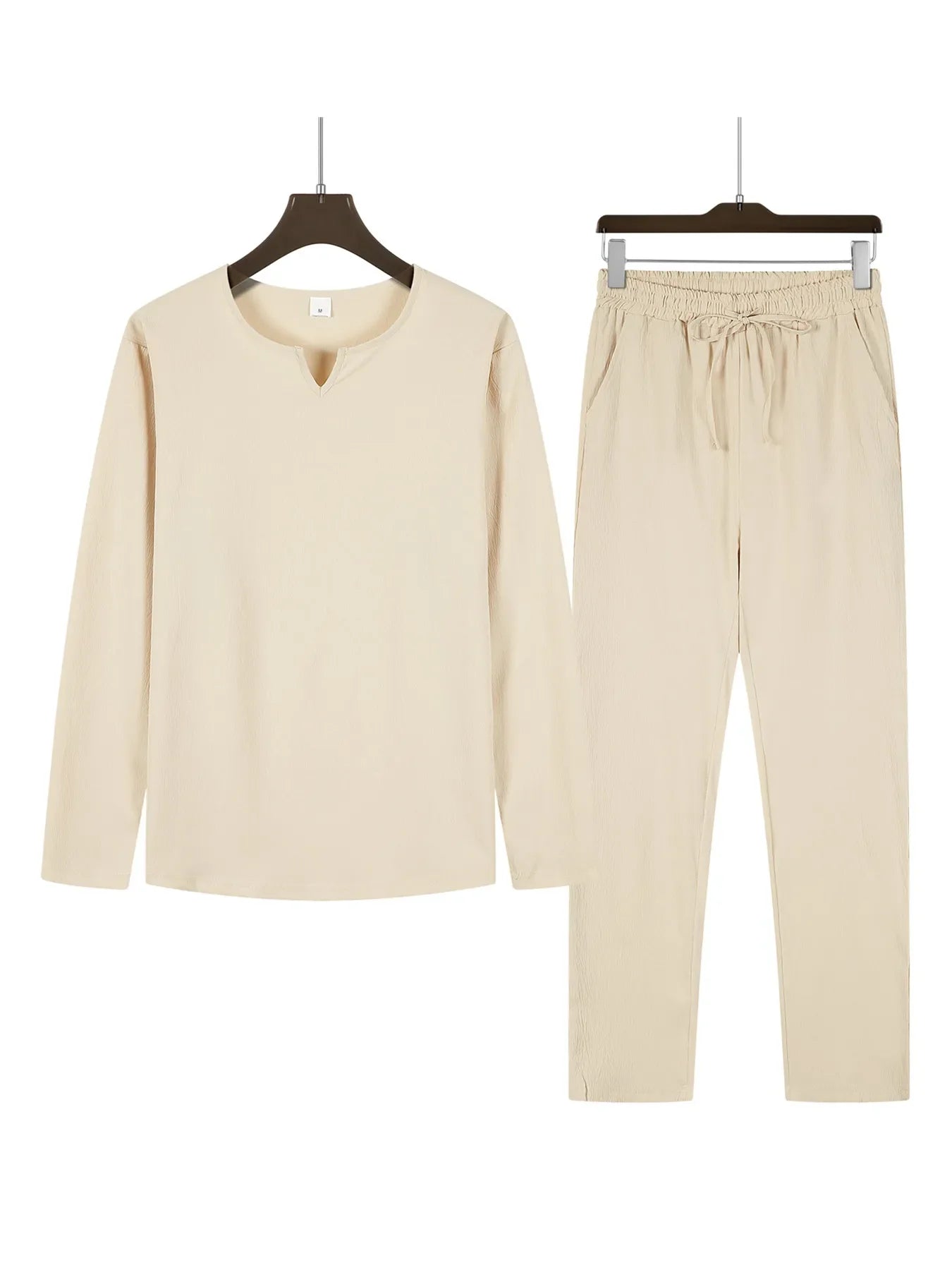 Ensemble lin beige homme