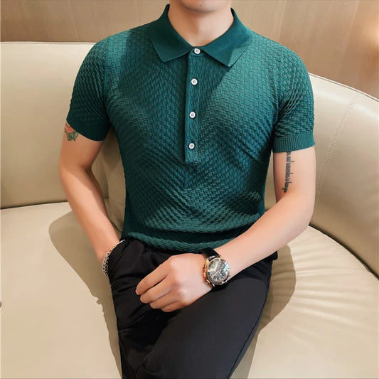 Polo waffle knit