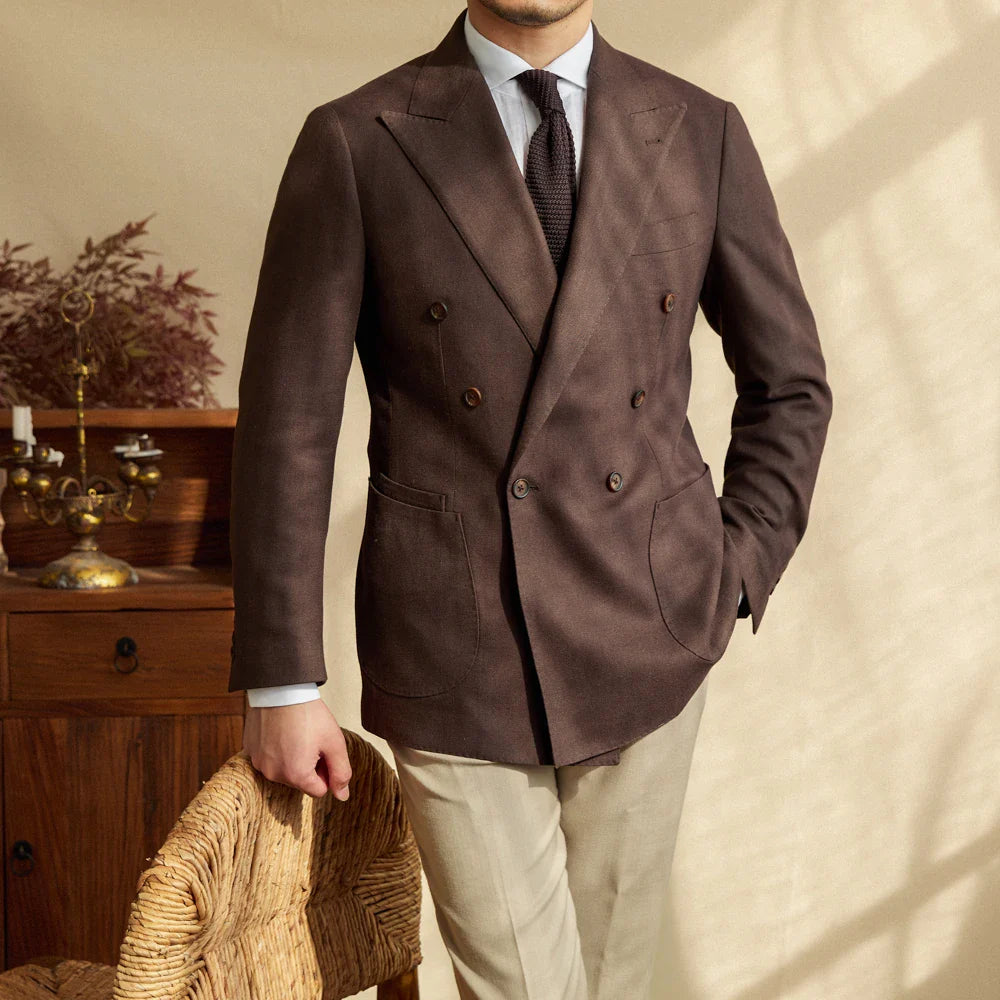 Blazer lin Marron