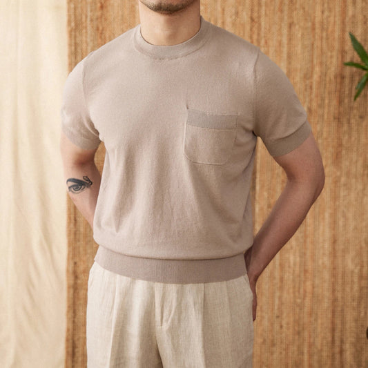 T Shirt lin beige