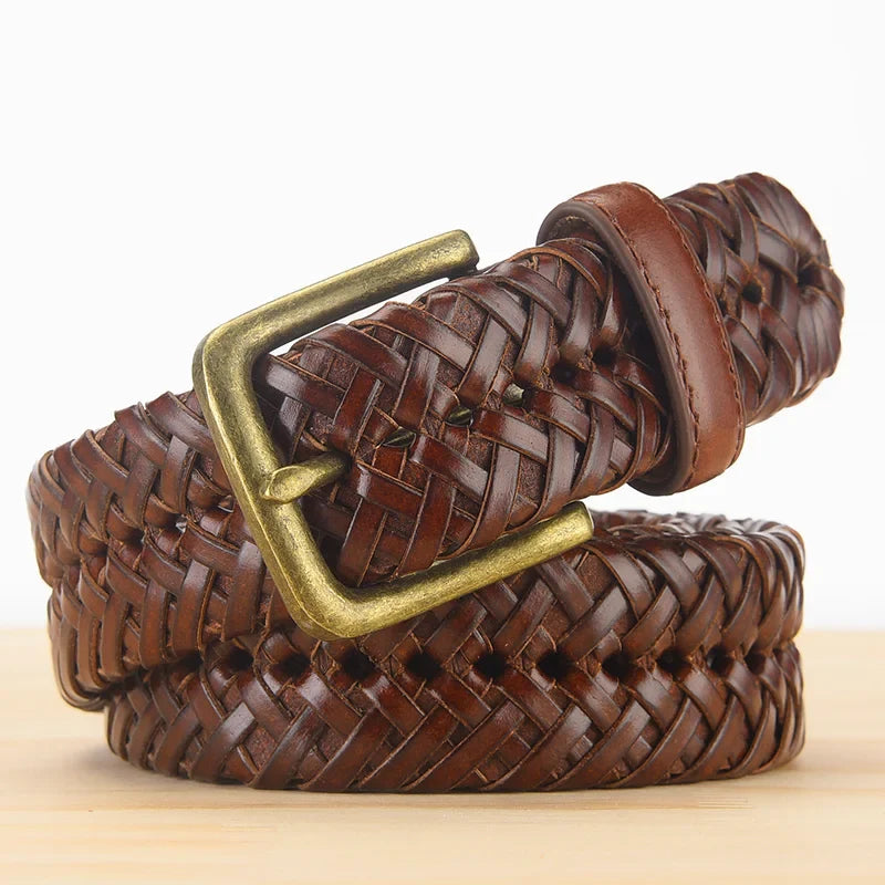 Ceinture tressée homme luxe