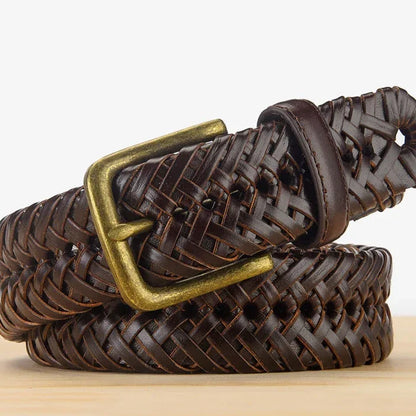 Ceinture tressée homme luxe
