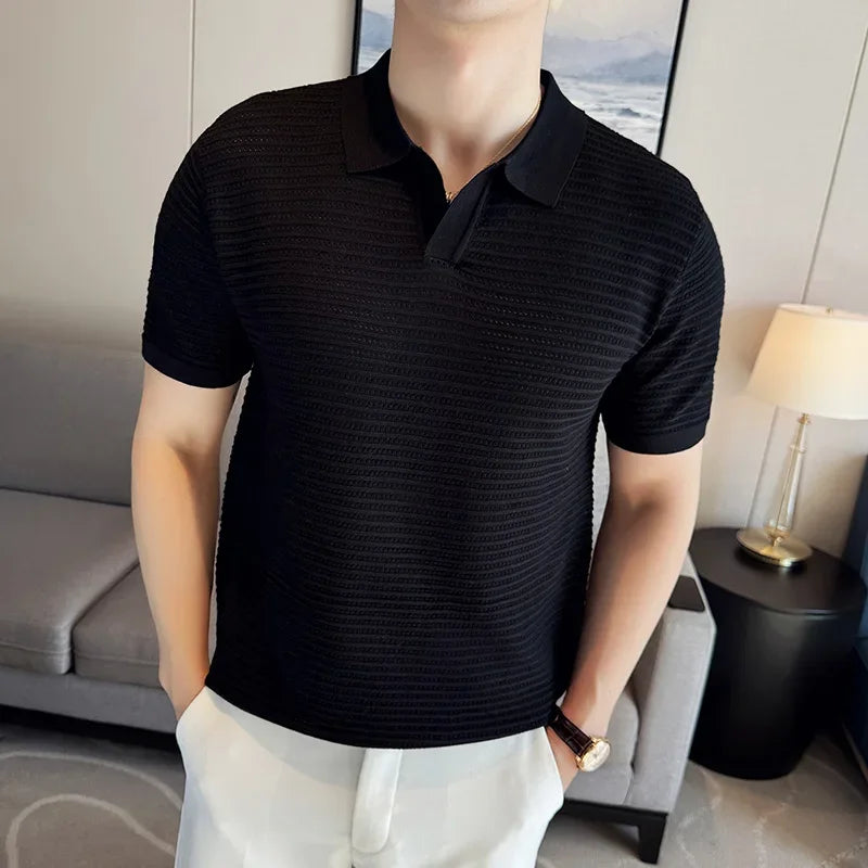 Polo texturé homme