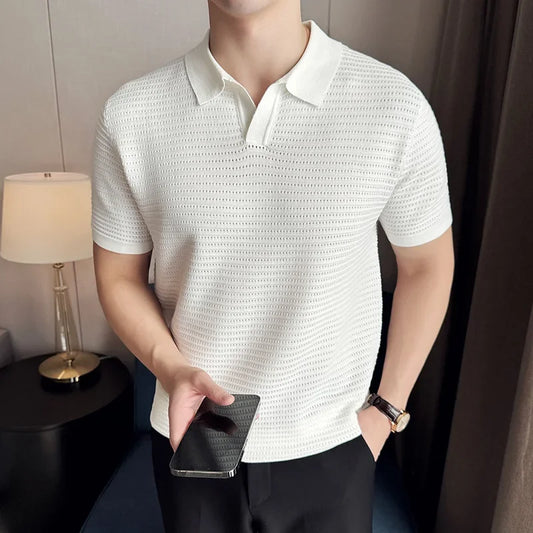 Polo texturé homme