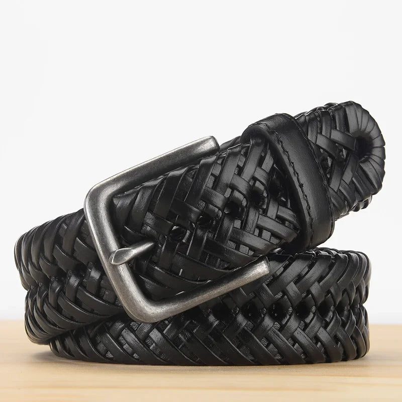 Ceinture tressée homme luxe