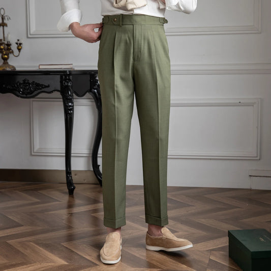 Pantalon costume vert homme
