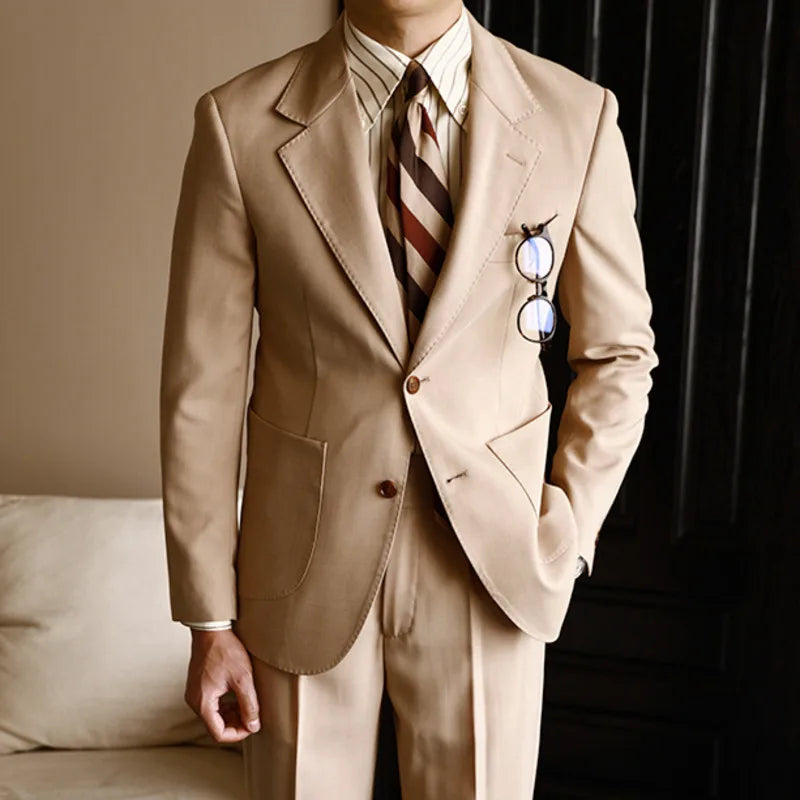 Costume marron clair homme