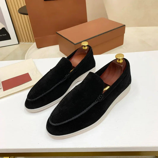 Mocassin homme daim noir
