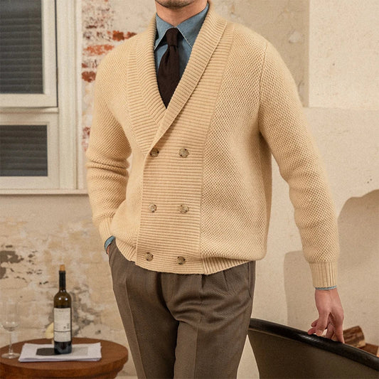 Cardigan croisé homme