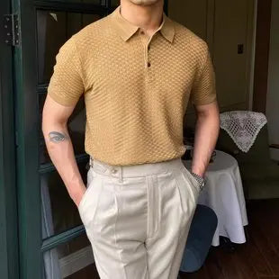 Polo waffle knit