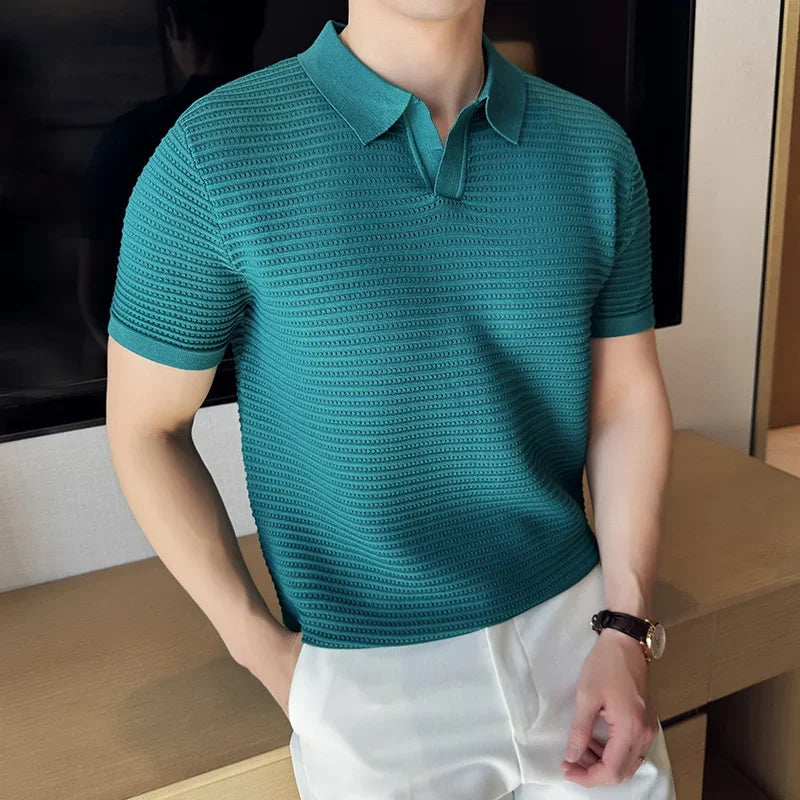 Polo texturé homme